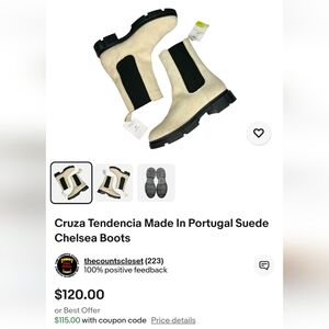 Cruza Tendencia Suede Chelsea Boots